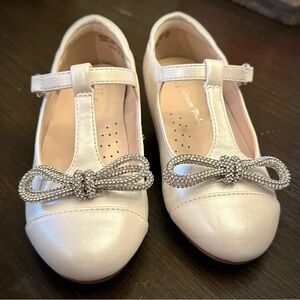 Elegant White Kids Shoes with Bow Accent Kids 11
